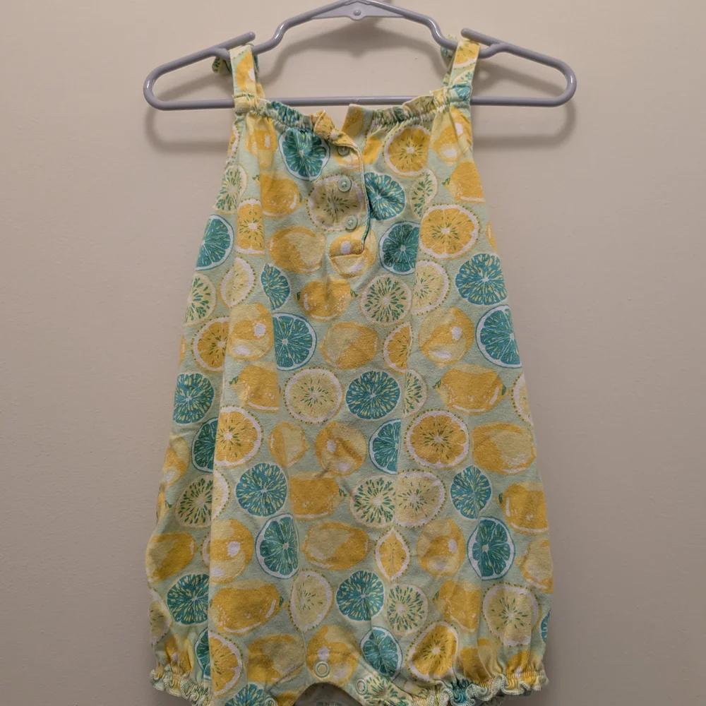 Carter's Citrus Print Lemon Lime 18 Month Romper